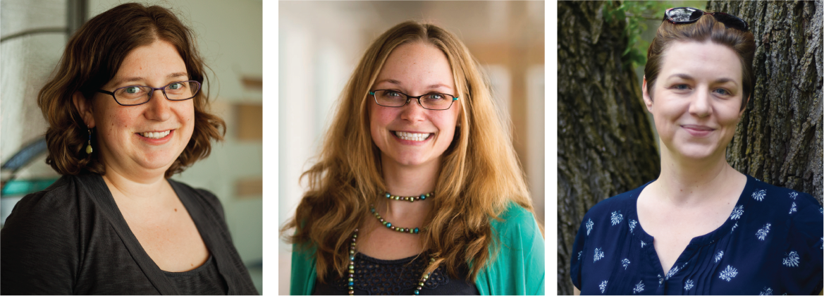 Robin Fowler (Lecturer IV Technical Communication, College of Engineering), Laura Alford (Lecturer IV Naval Architecture and Marine Engineering, College of Engineering), and Stephanie Sheffield (Lecturer IV Technical Communication, College of Engineering)