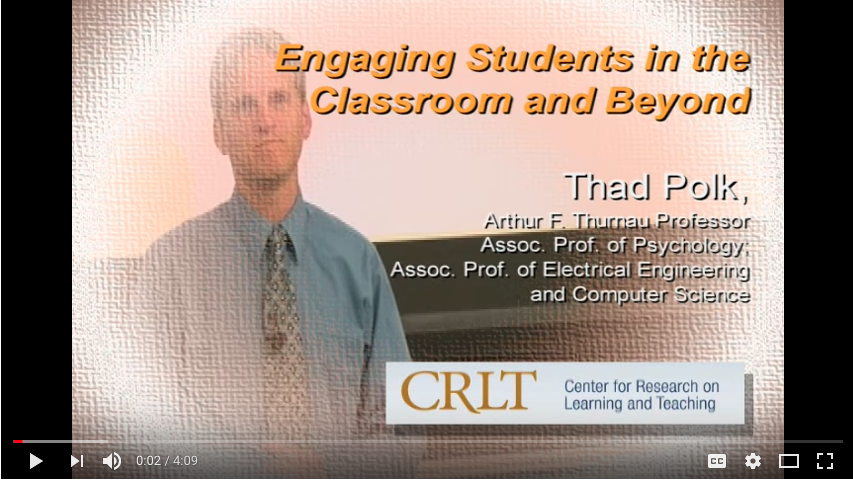Professor Thad Polk video thumbnail